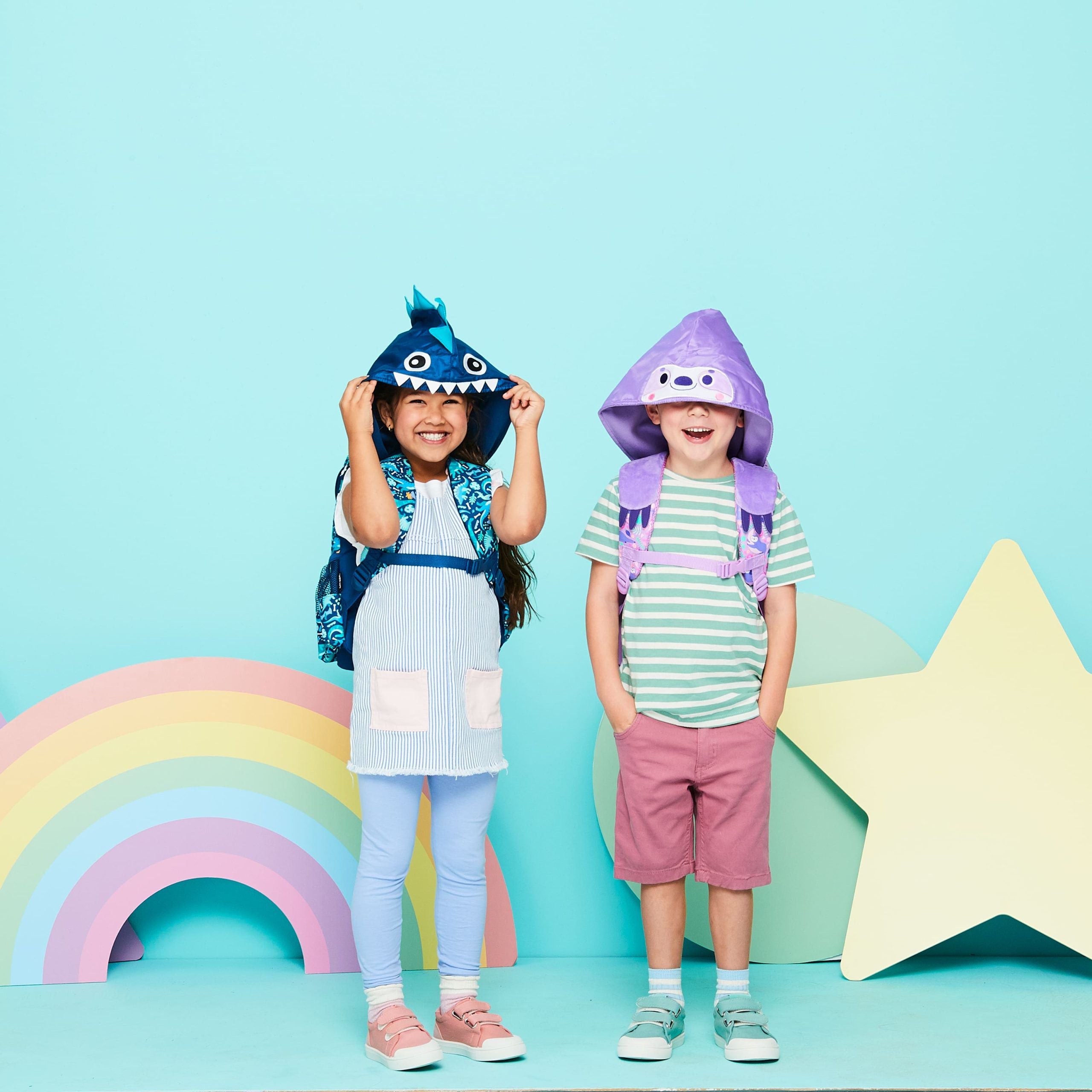 Smiggle - Slumber Hoodie Karakter Junior Sırt Çantası-Dinossi