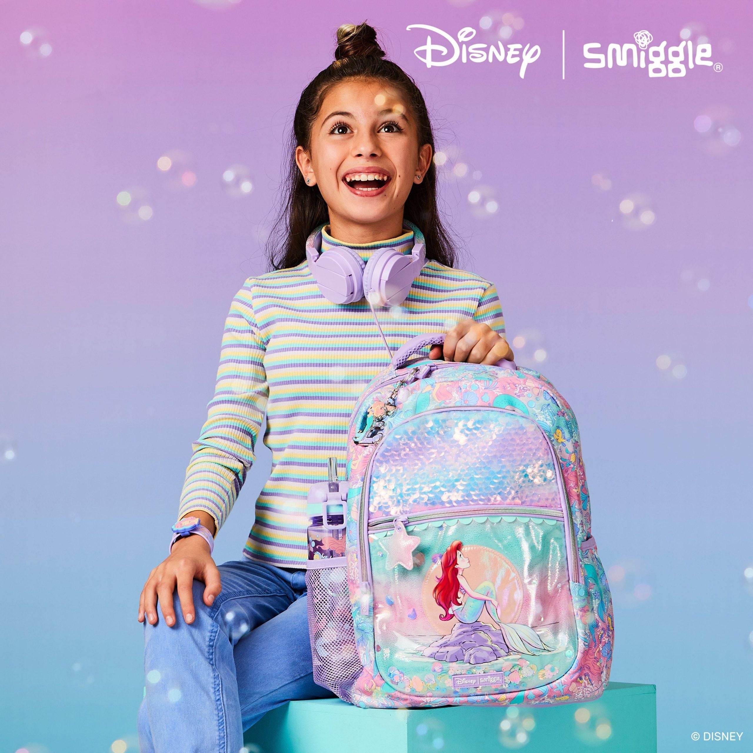 Smiggle – Disney Prenses Ariel 4'lü Okul Çanta Seti-Dinossi