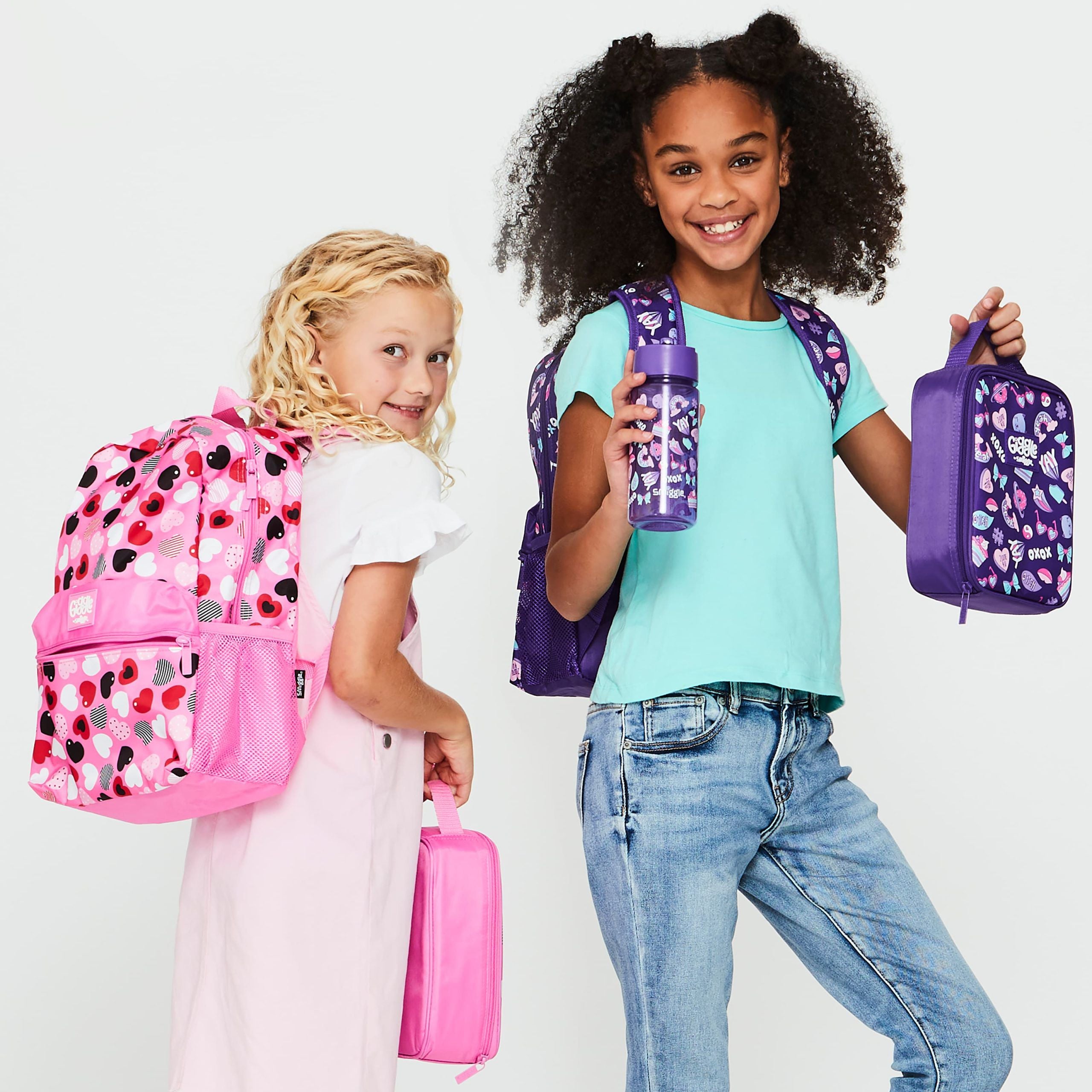 Smiggle - Giggle Mor Love Beslenme Çantası-Dinossi