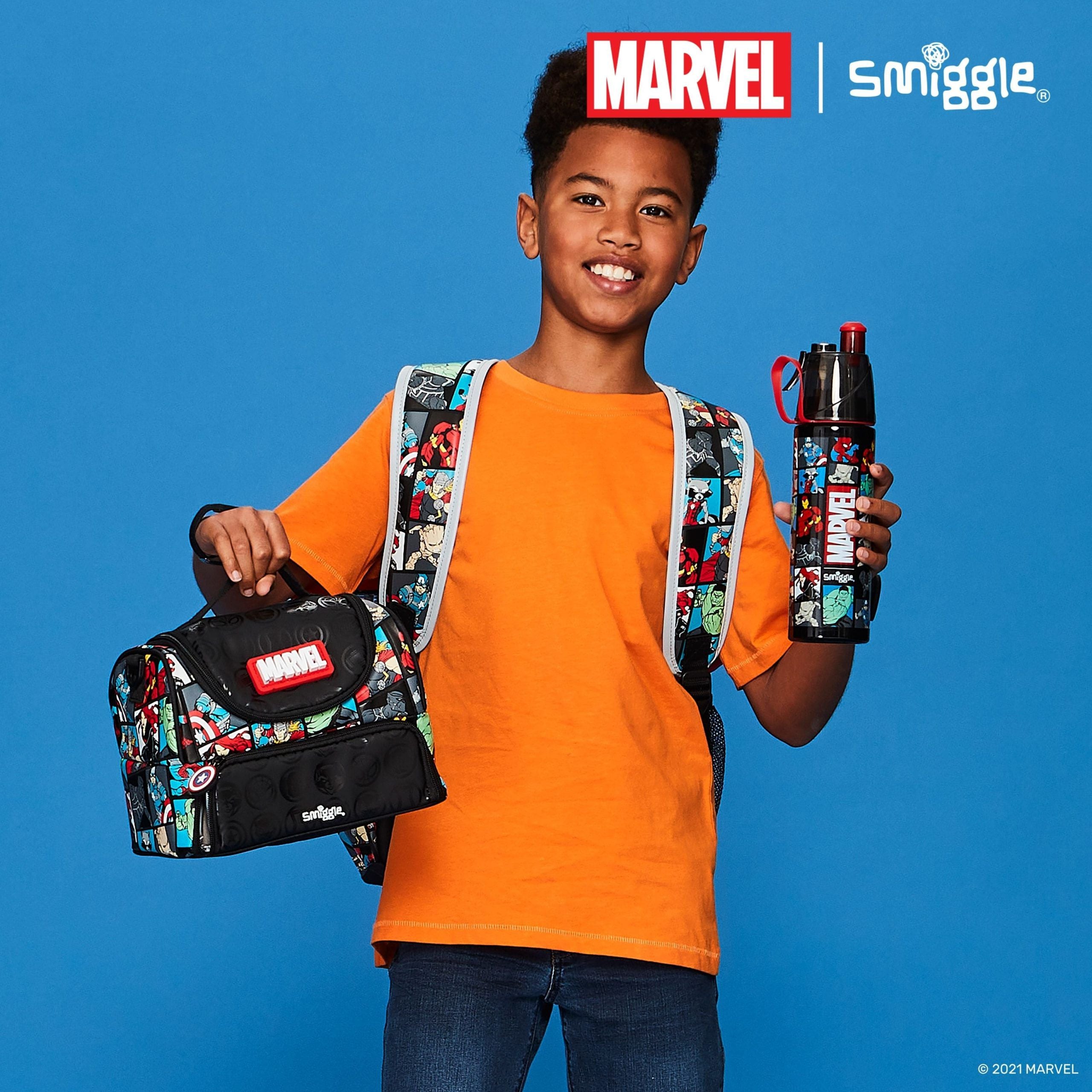 Smiggle - Marvel Çift Katlı Beslenme Çantası-Dinossi