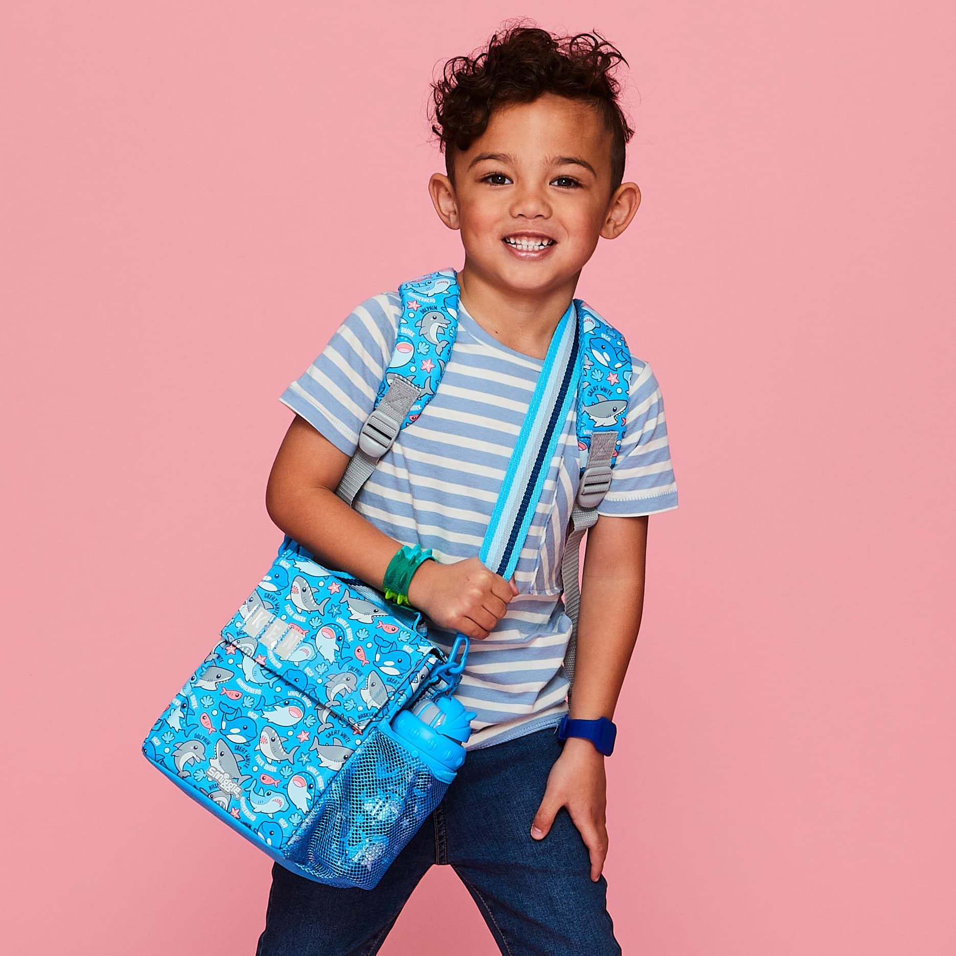 Smiggle - Up & Down Minik İsimlikli Beslenme Çantası-Dinossi