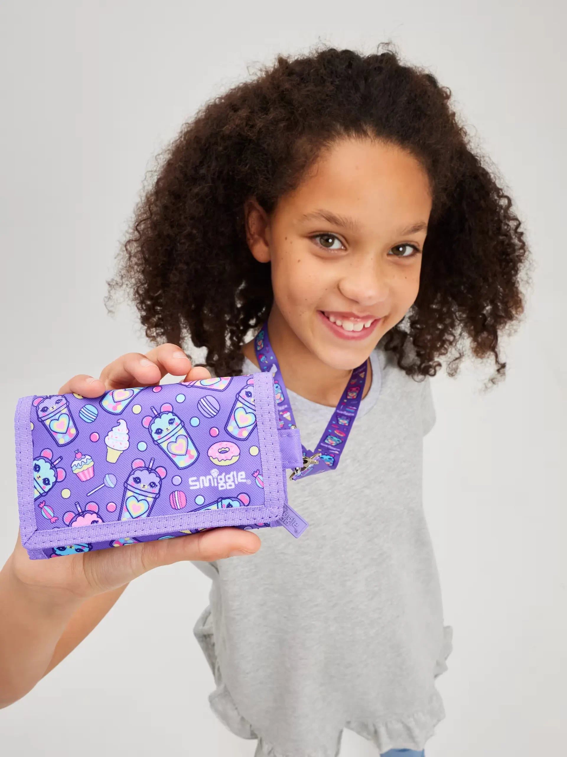 Smiggle - Wonder World Kordonlu Çocuk Cüzdanı-Dinossi