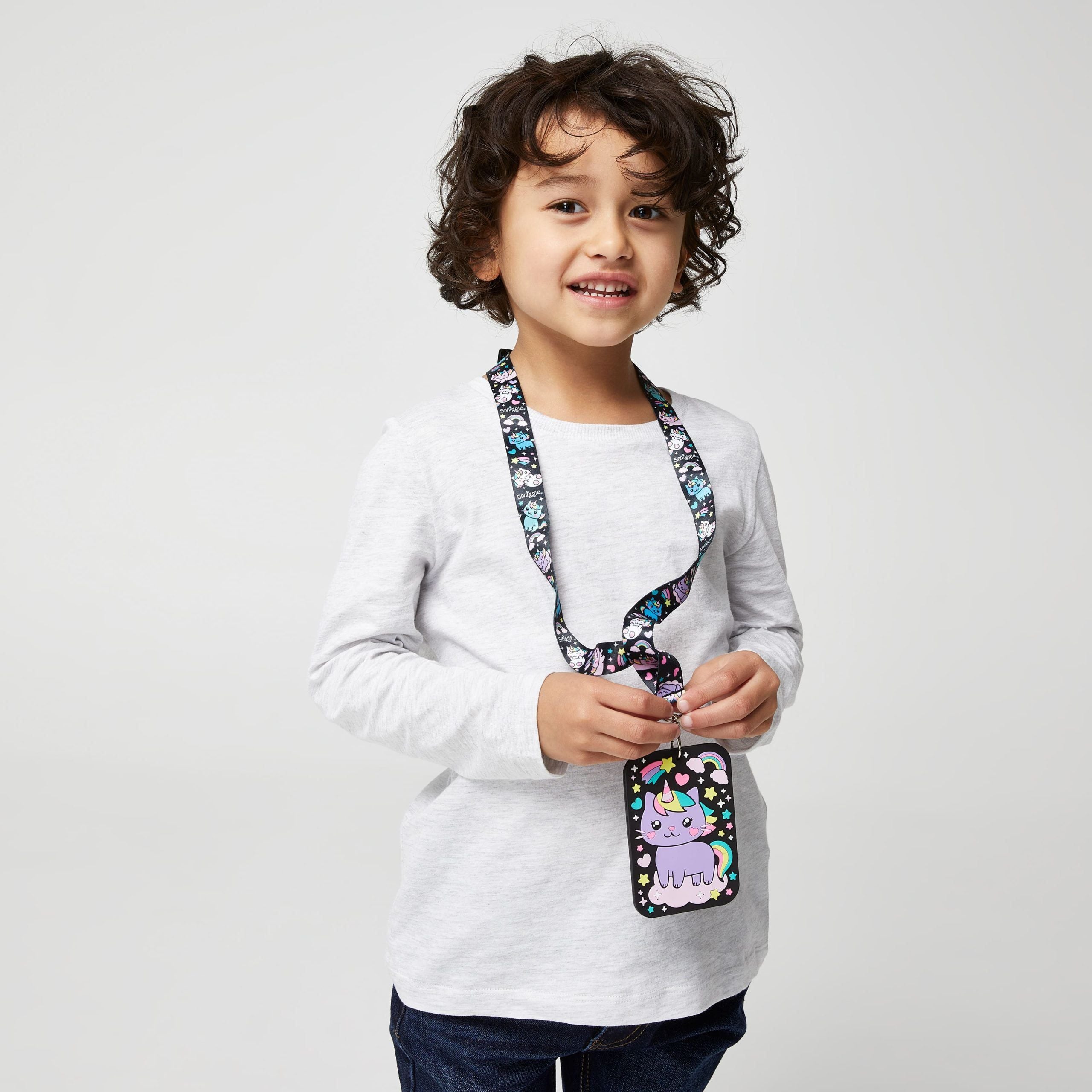 Smiggle - Sky Hi Junior İpli Boyun Okul Kartlığı-Dinossi