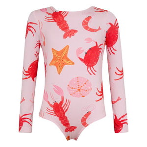 Pepita & Me - Sun Crustaceans Uzun Kollu Mayo | Soluk Pembe