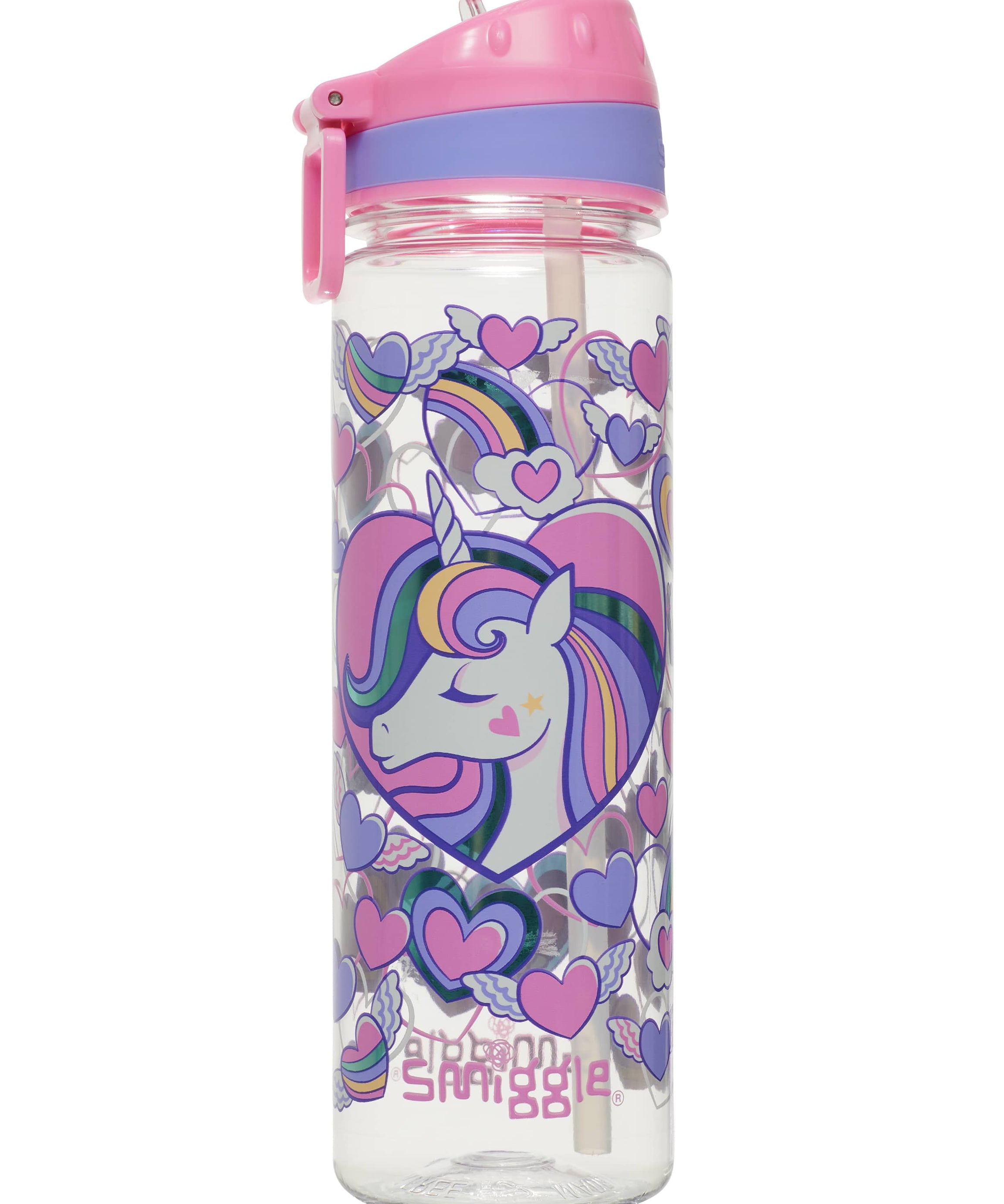 Smiggle - Fly High BPAsız 650ML Pipetli Suluk-Dinossi