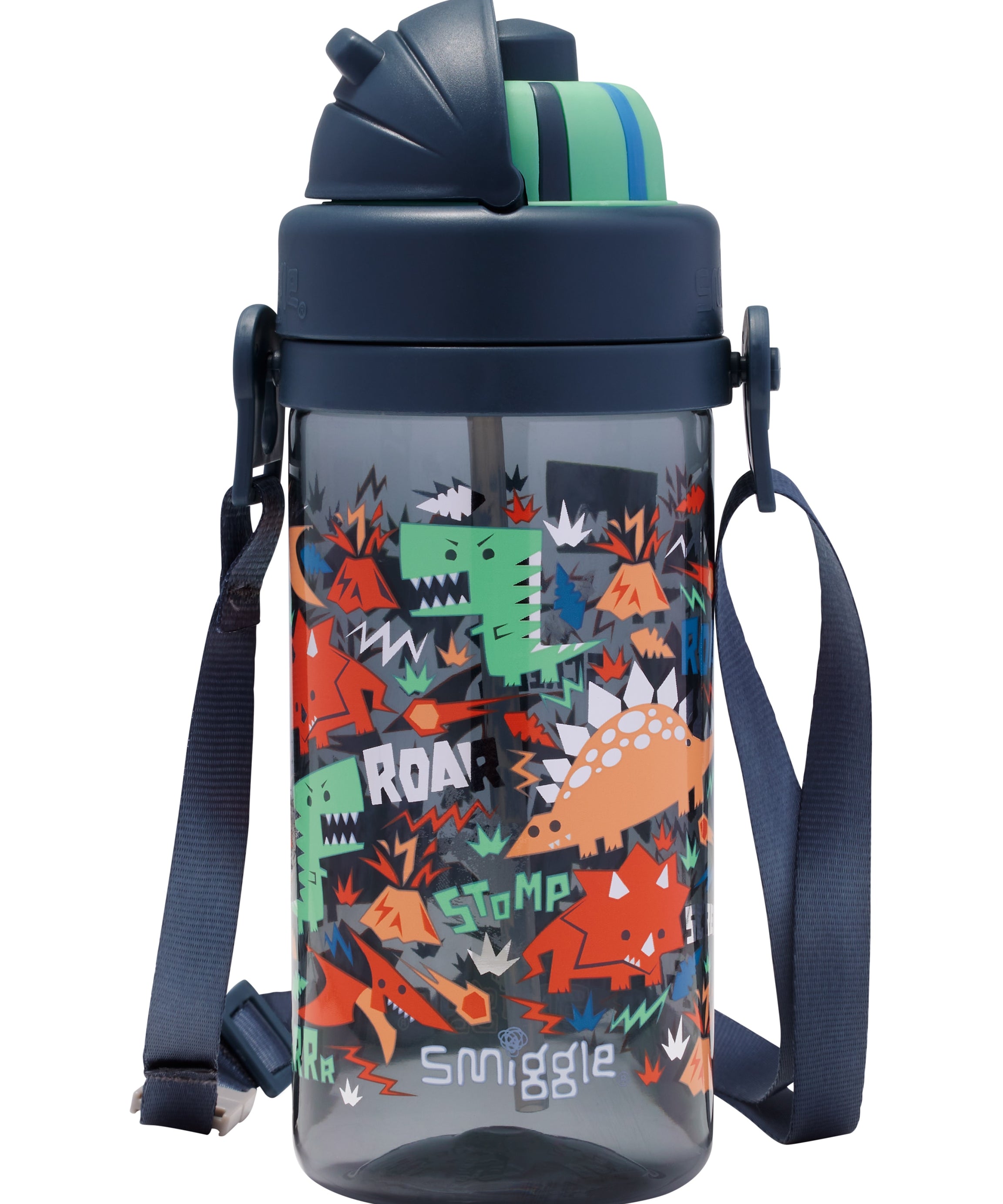 Smiggle - Over And Under Teeny Tiny Gizli Pipetli 400ML Suluk-Dinossi