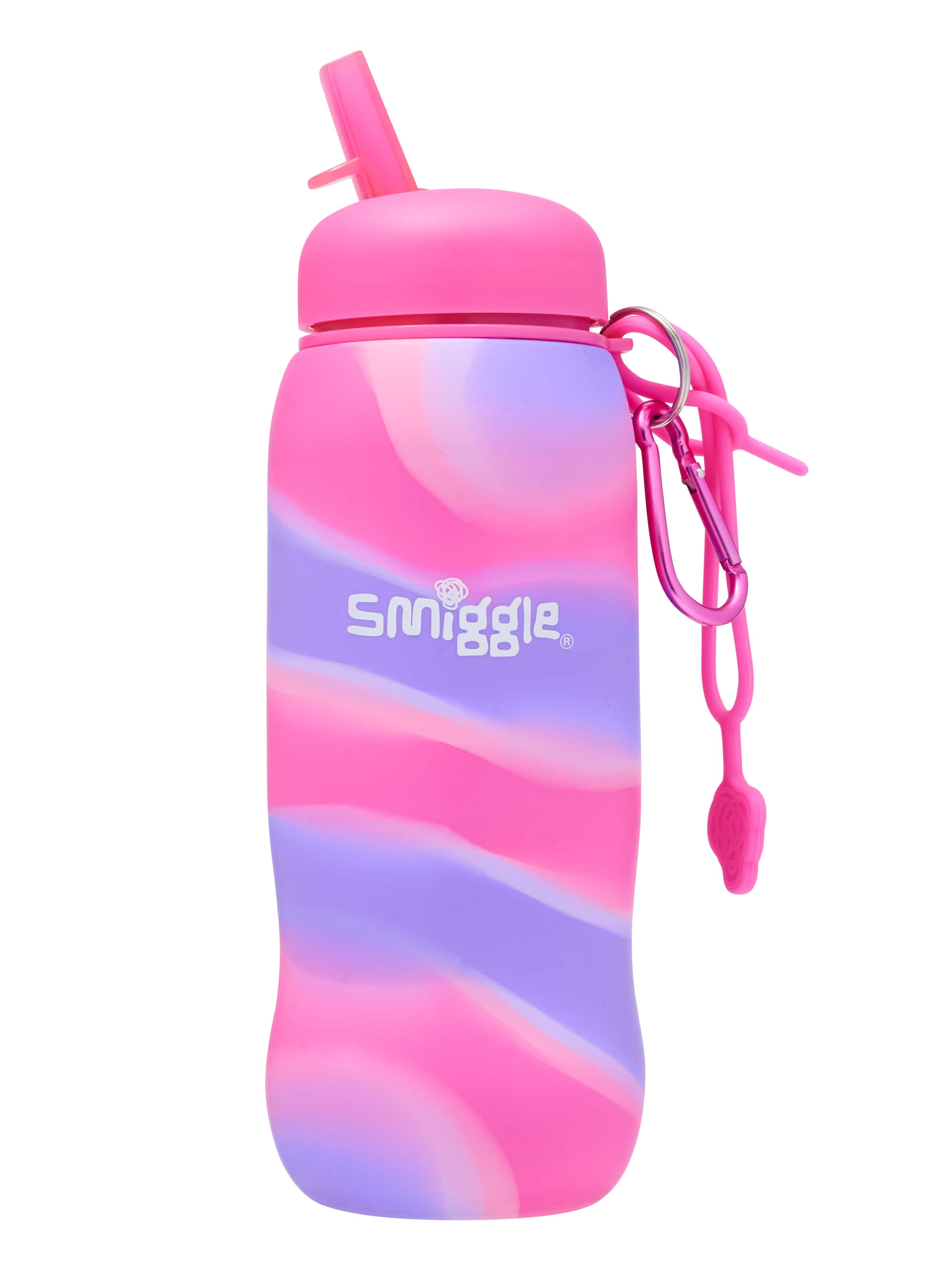 Smiggle - Freestyle Katlanabilir Pipetli 630ML Suluk-Dinossi