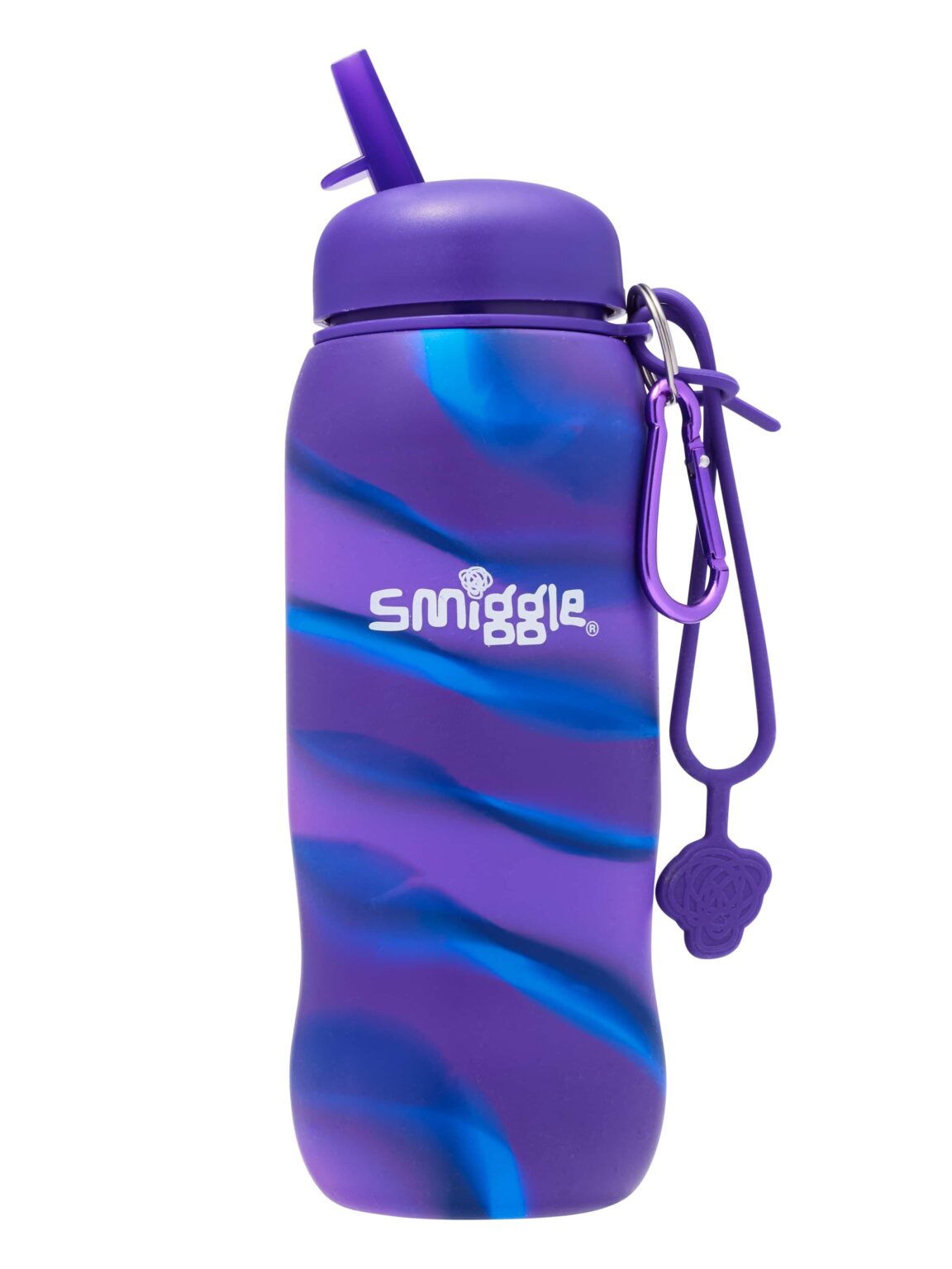 Smiggle - Botella de agua plegable con pajita de 630ML