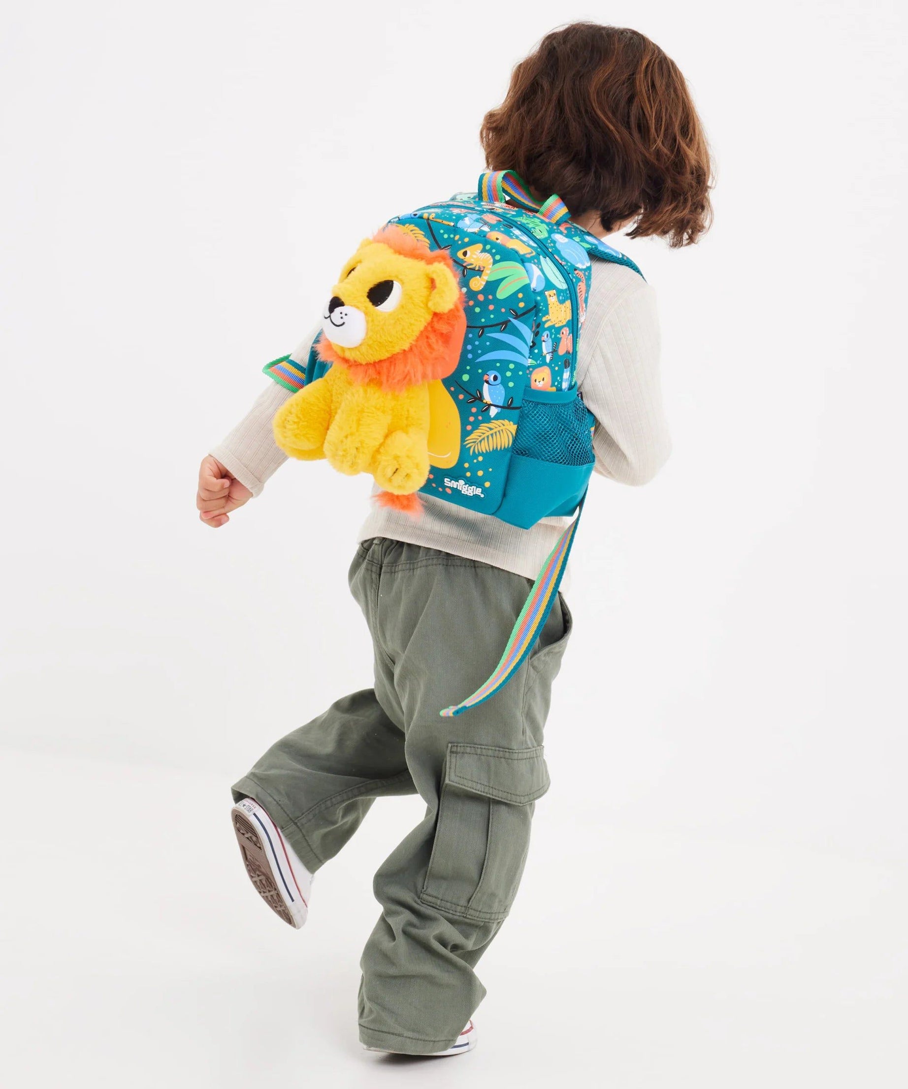 Smiggle - Big Dreams Anaokulu Çıkarılabilir Peluşlu Sırt Çantası-Dinossi