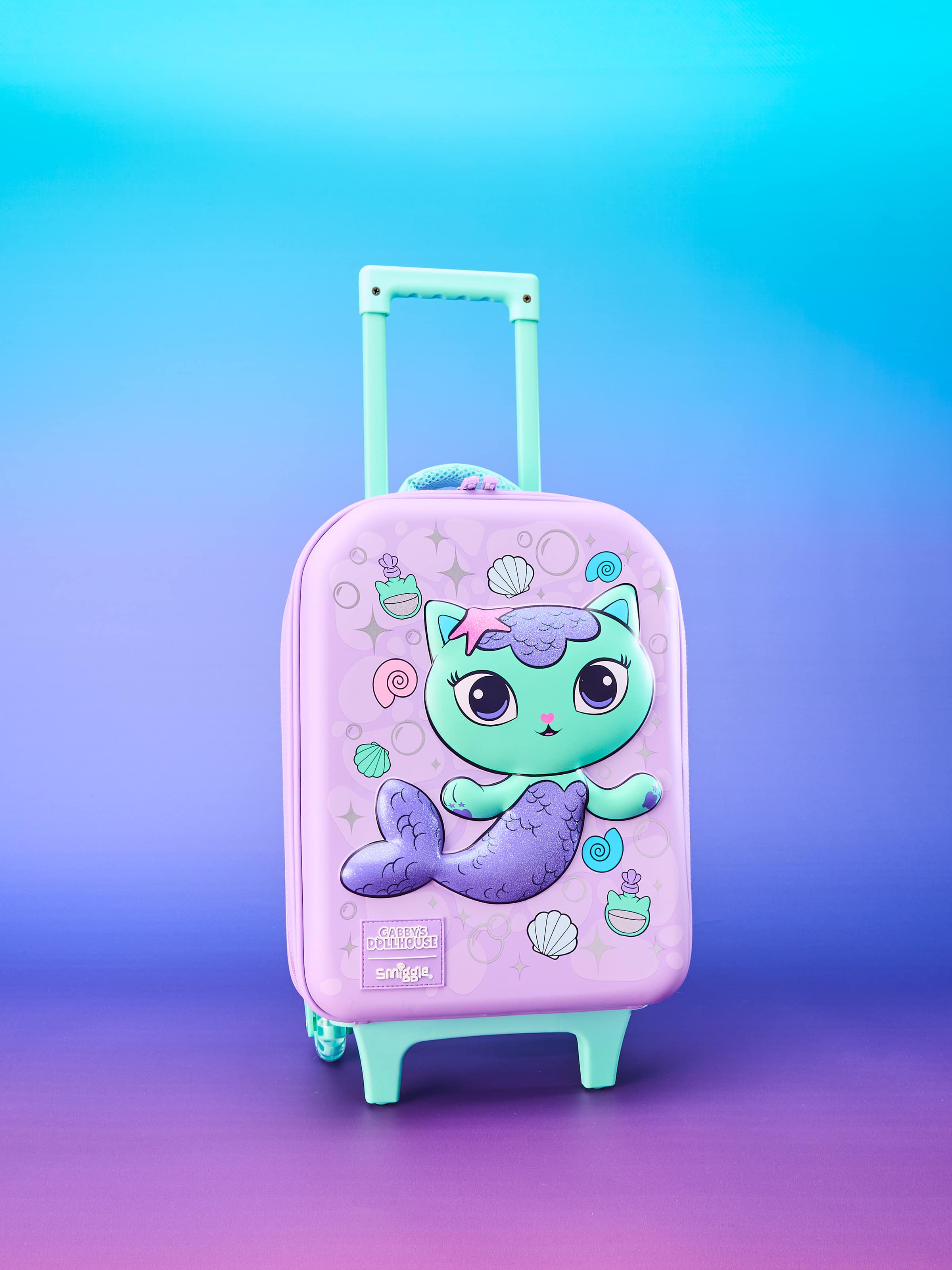 Smiggle - Gabbys Dollhouse Seyahat ve Okul Çekçekli Valiz Çantası-Dinossi