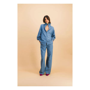 Elise Chalmin - Josette Baumwollhemd | Blau