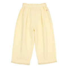 Búho - Organic Cotton Lace Pants | Yellow