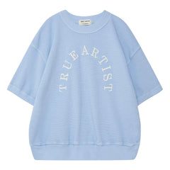 True Artist - Kurzarm-Sweatshirt Nr. 12 Bio-Baumwolle | Hellblau