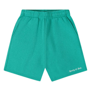 Sporty & Rich - Signature Logo Terry Jogger Şort | Turkuaz