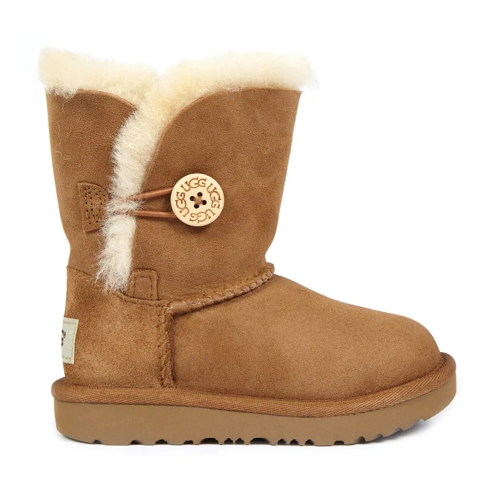 UGG - Bailey Button II Kürk Astarlı Süet Botlar | Camel
