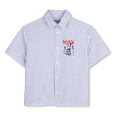 Kenzo - Kenzo Garden Çizgili Oxford Gömlek | Açık Mavi