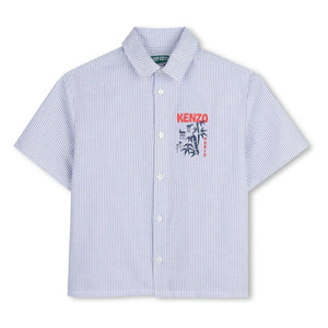 Kenzo - Kenzo Garden Çizgili Oxford Gömlek | Açık Mavi