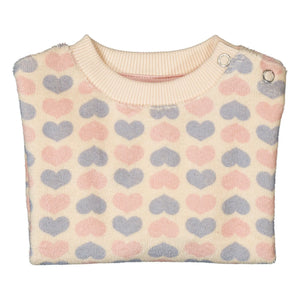 Louis Louise - Jimmy Hearts Terry Sweatshirt | Soluk Pembe