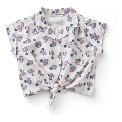 Soor Ploom - Loli Flowers Organik Pamuk Bluz | Beyaz