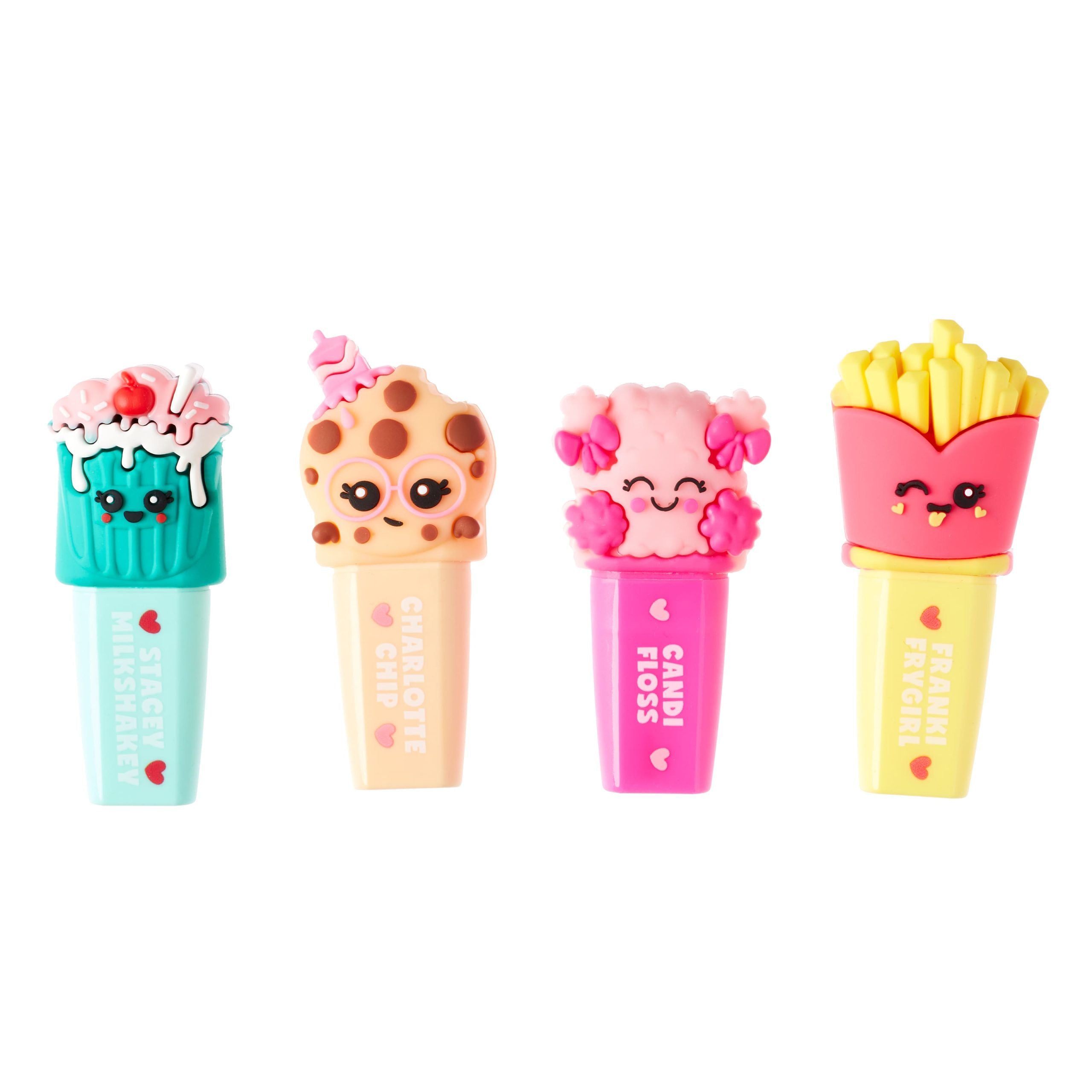 Smiggle - Smigglets Parti Karışımı Kokulu Fosforlu Kalem Paketi X4-Dinossi