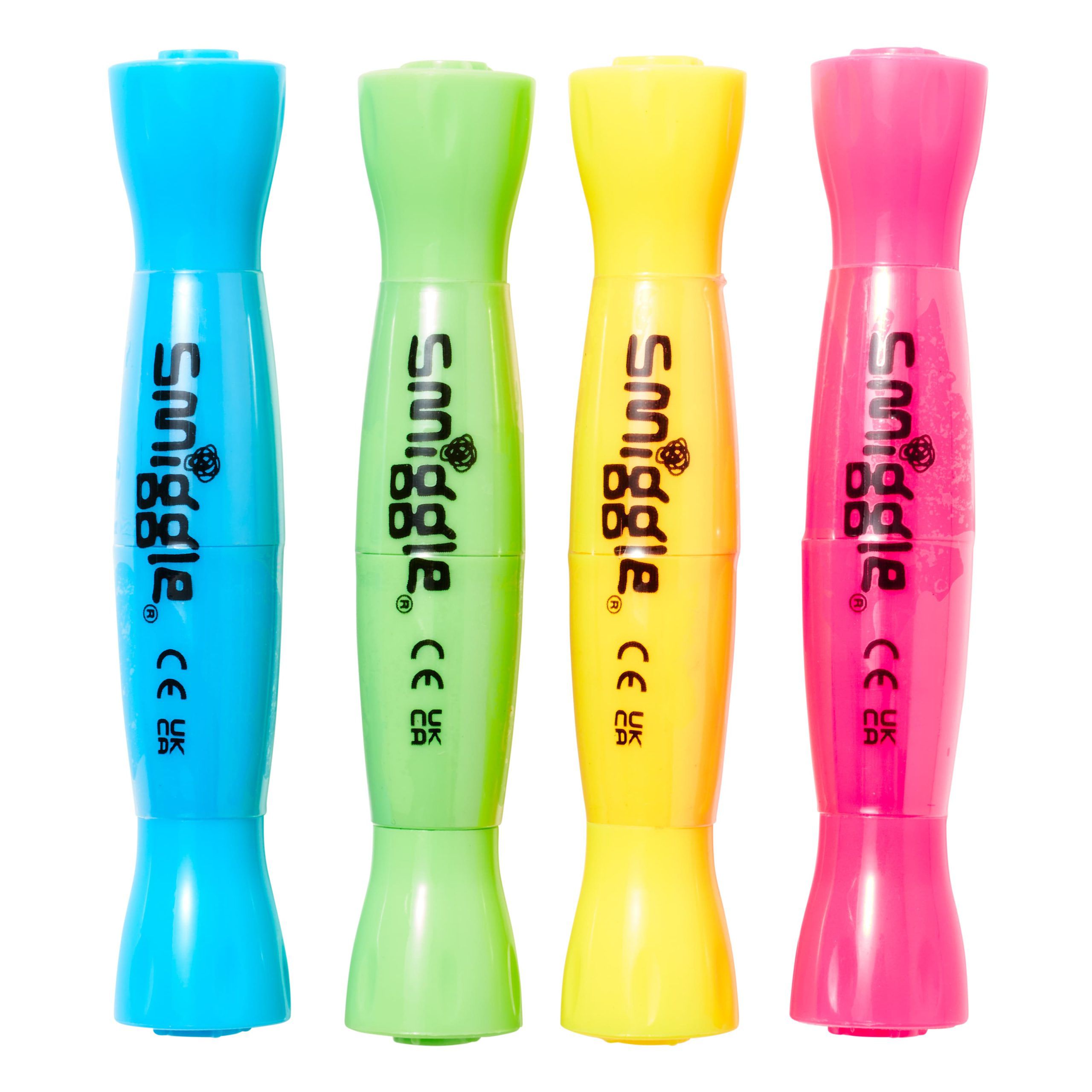Smiggle – Bon Bon Şeker Kokulu Fosforlu Kalem Paketi X4-Dinossi