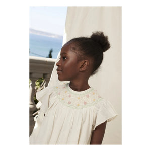 Bebe Organic - Luna Blumenkleid mit Rüschen | Ecru
