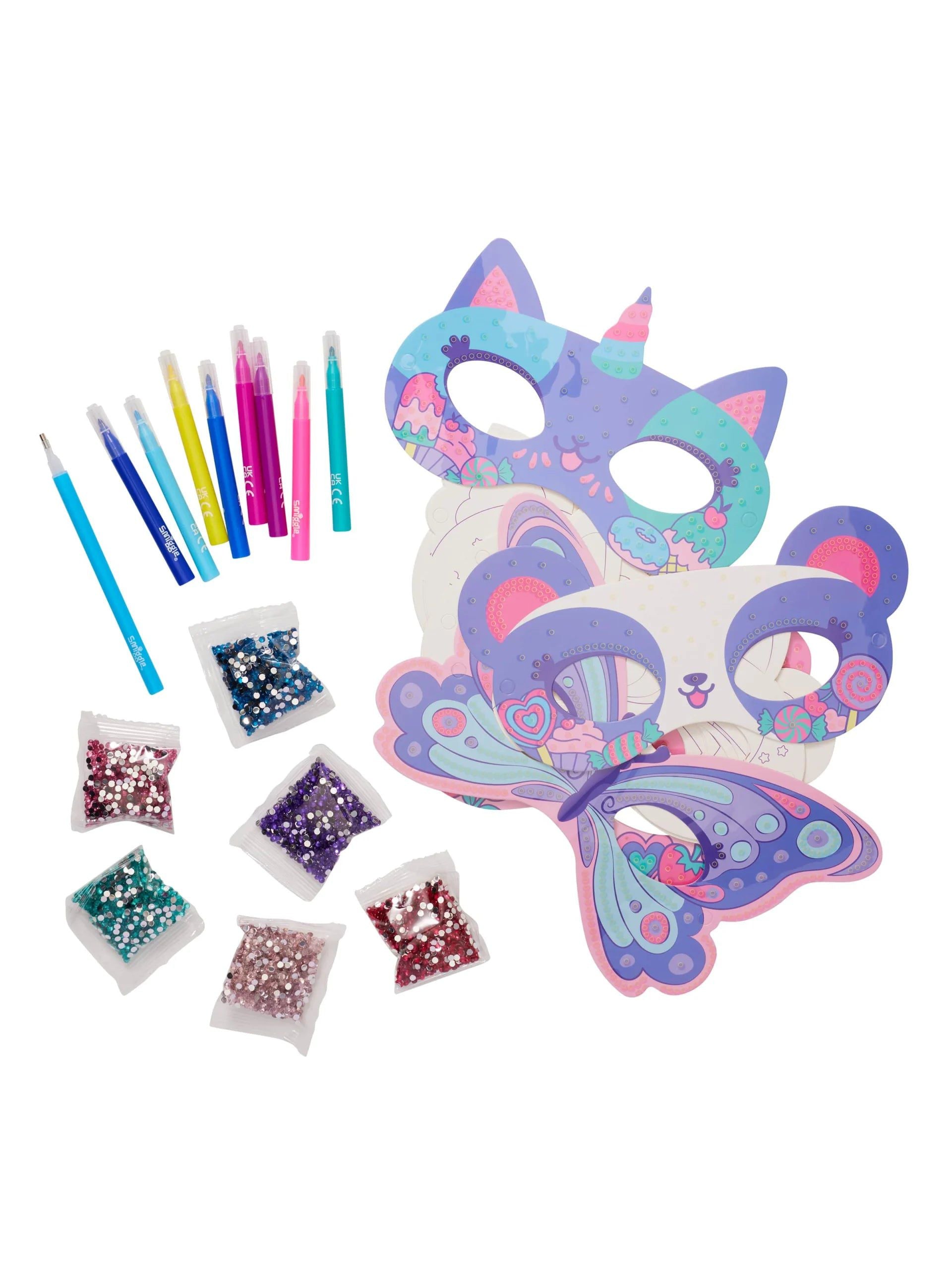 Smiggle - Kendin Yap Eğlenceli Karakter Maskesi Kiti-Dinossi