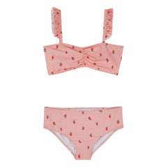 Emile et Ida - Erdbeeren Bandeau-Bikini | Pink