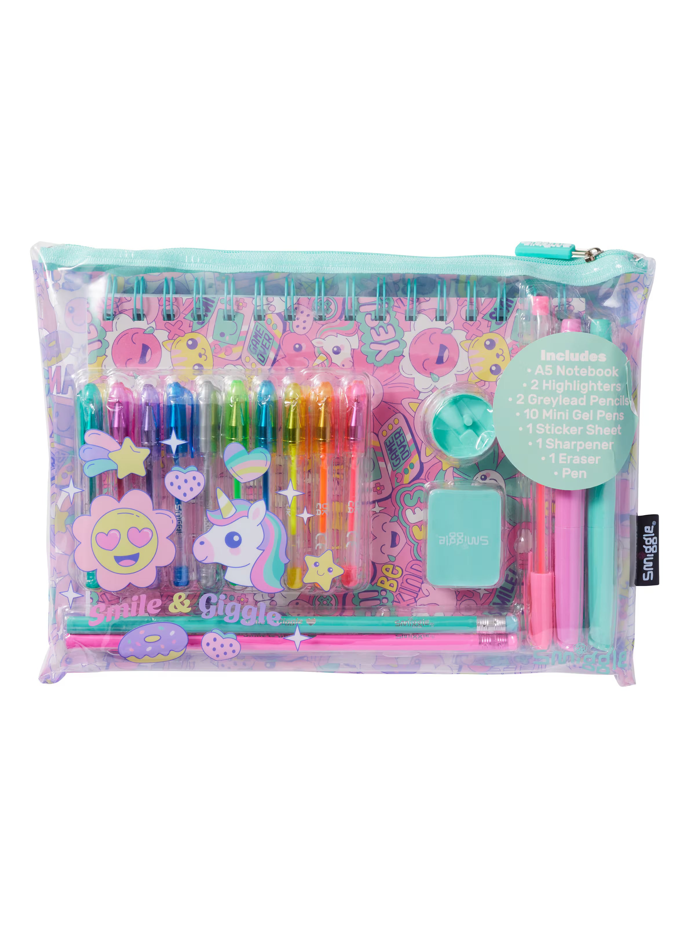 Smiggle - Ensemble de cahier A5 épique et de fournitures scolaires