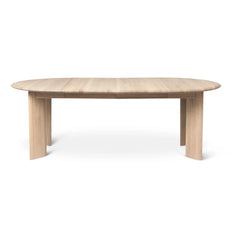 Ferm Living - Bevel Uzatılabilir Masa - FSC Ahşap, D117-217 cm | Beyaz