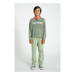 Piupiuchick - Best Friend Organic Cotton Towel Sweatshirt | Dark Green