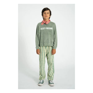 Piupiuchick - Best Friend Organic Cotton Towel Sweatshirt | Dark Green