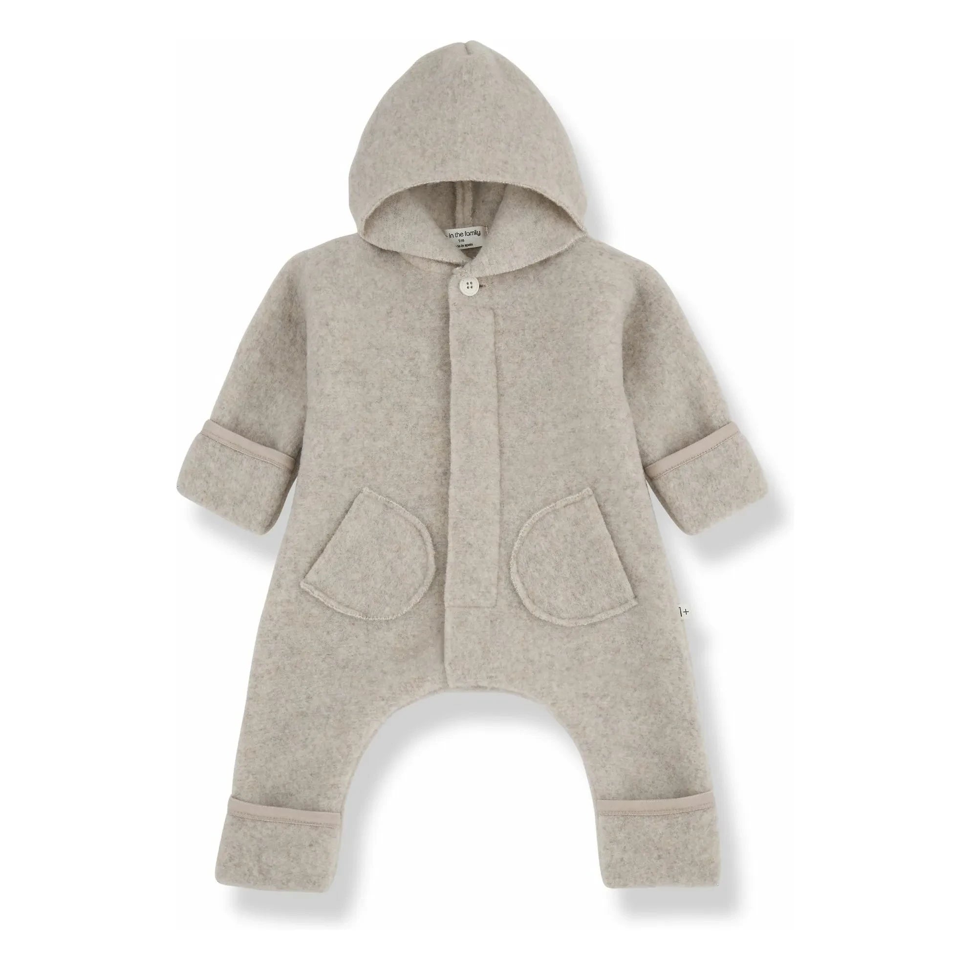 1+ in the family - Bjorn Strampler aus recycelten Fasern | Beige