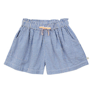 Arsène et Les Pipelettes - Vichy Seersucker Shorts | Azurblau