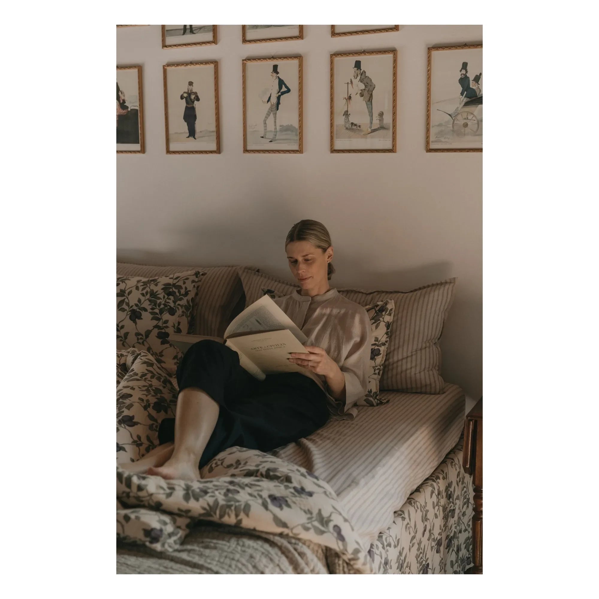 garbo&friends - Striped fitted sheet | Beige