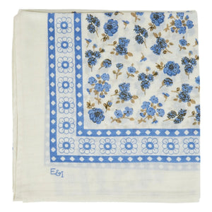 Emile et Ida - Silk and cotton scarf | Blue