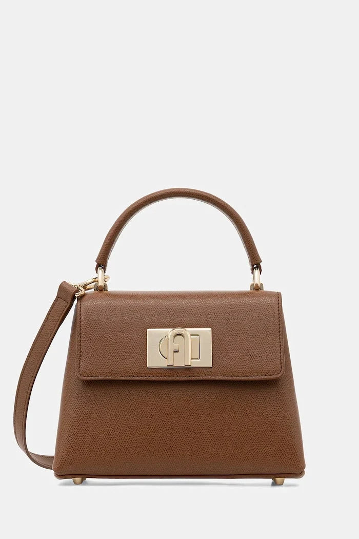 Furla структурlü kadın deri yapılandırılmış çanta