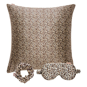 Emily's Pillow - Leopard Print Mulberry Silk Sleeping Set