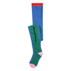 Bobo Choses - Bobo Farbblock Strumpfhose aus Bio-Baumwolle | Blau