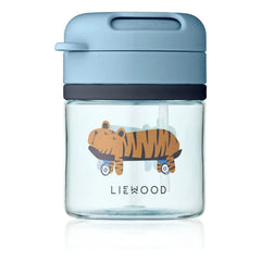 Liewood - Pavia Tritan pipetli bardak | Eğlenceli/Plaj Mavisi