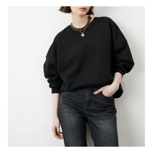 Sessùn - Chebbi Benekli Pamuklu Sweatshirt | Siyah