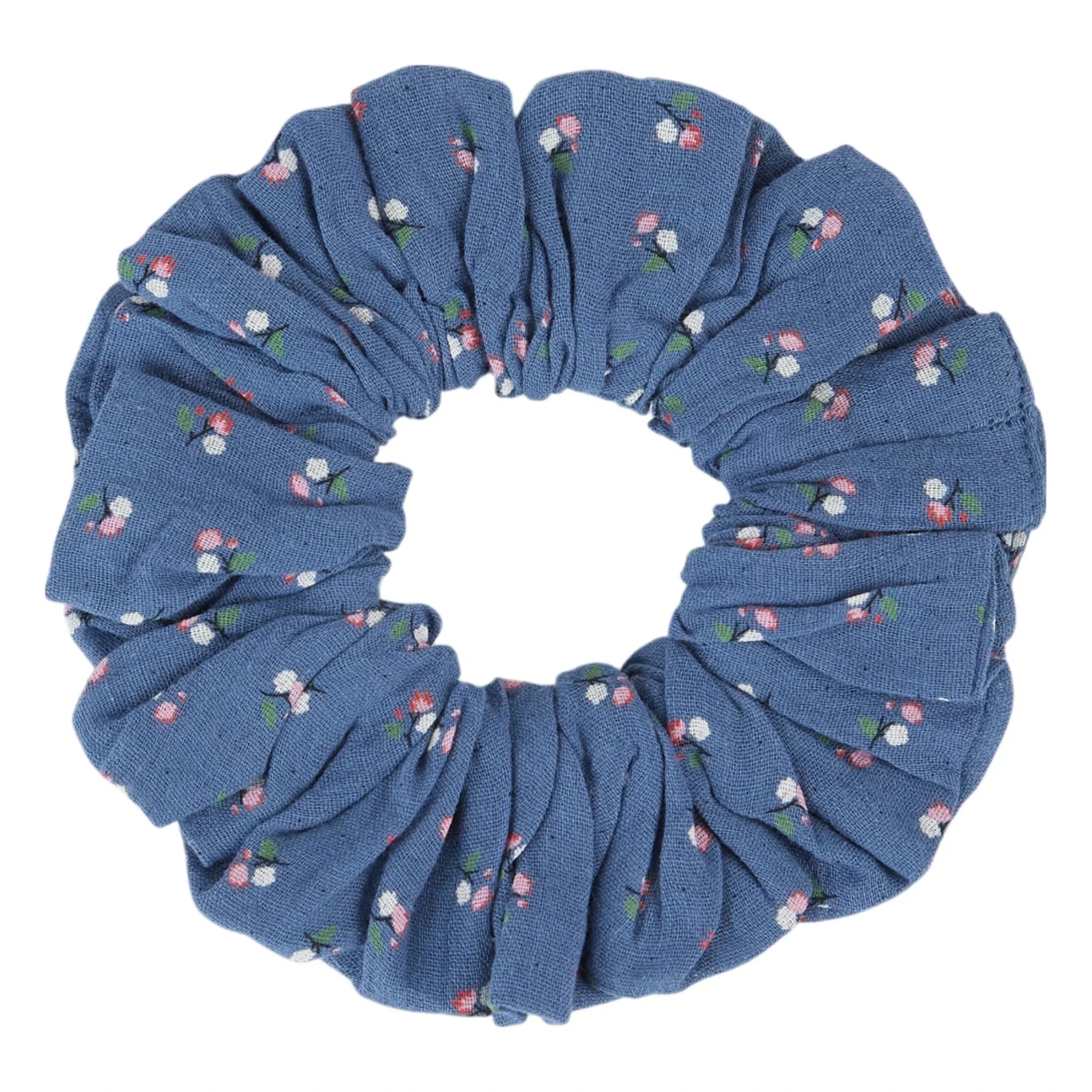 Emile et Ida - Haargummi aus Bio-Baumwolle mit Blumenmuster | Blau