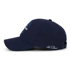 Les Deux - Globe Logo hat | Midnight blue