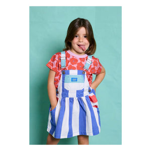 Favorite People - Blue Striped Capri Jumpsuit Dress
