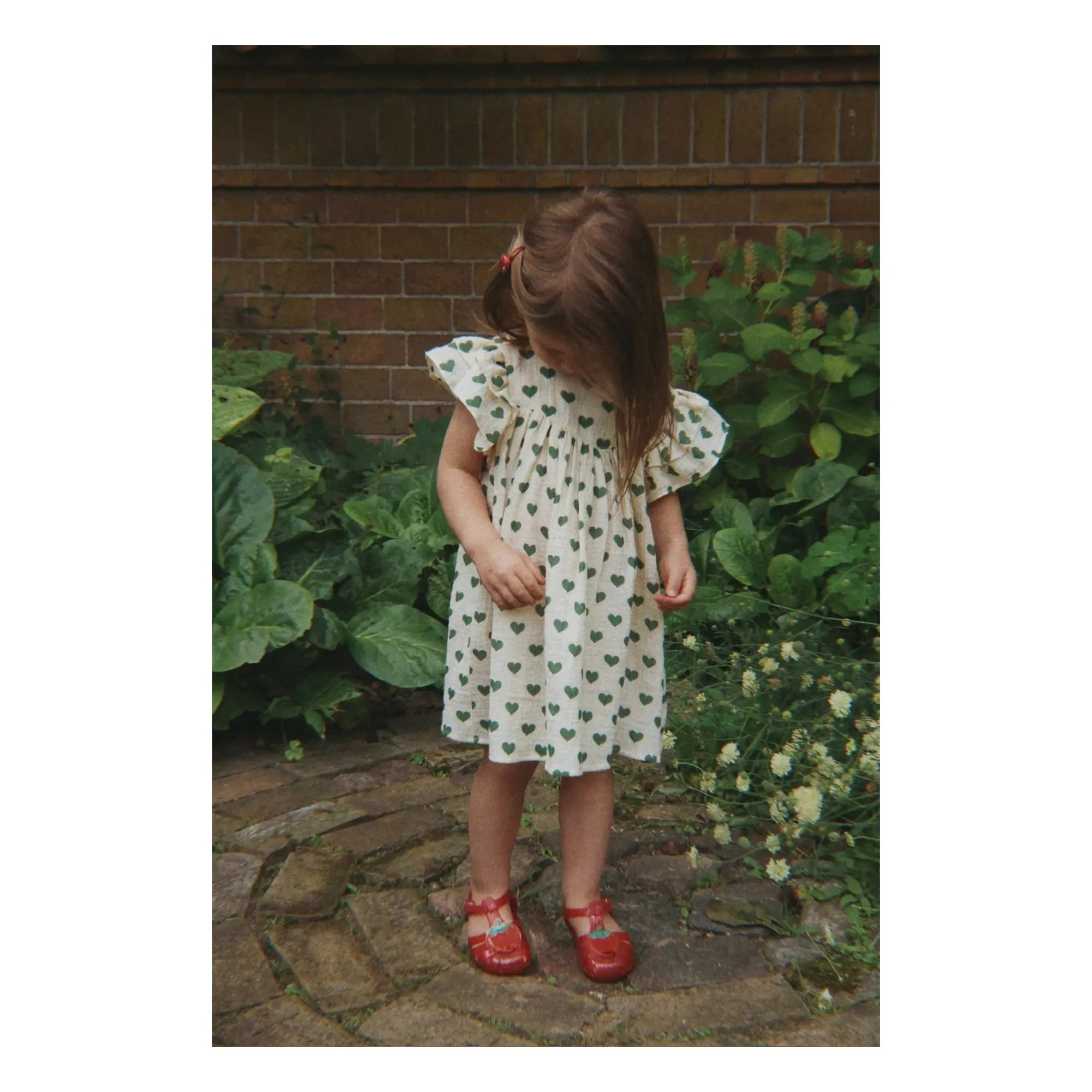 Konges Sløjd - Coco Hearts Bio-Baumwollkleid | Ecru
