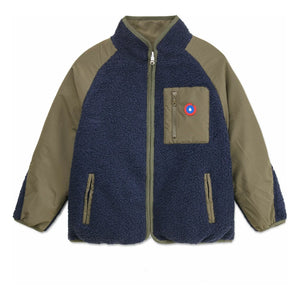 Flotte - Monceau Reversible Polar Jacket with Recycled Fibers | Khaki