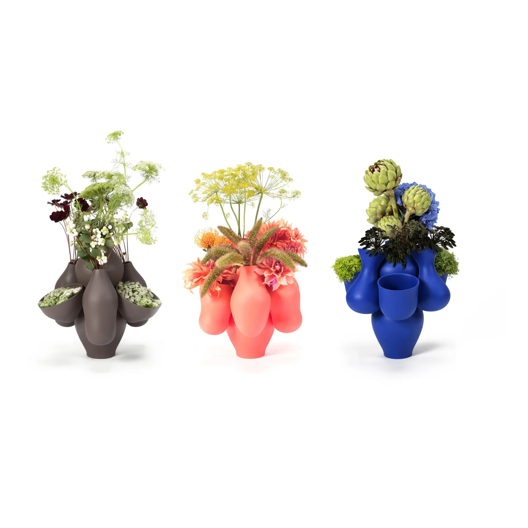 Moustache - Keramikvase Qucha, Jean-Baptiste Fastrez | Creme