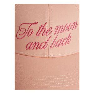 Mini Rodini - To The Moon And Back organik pamuklu şapka | Pembe