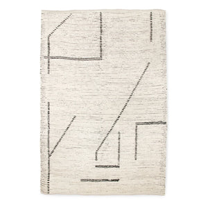 HKliving – Teppich aus recycelter Baumwolle | Creme