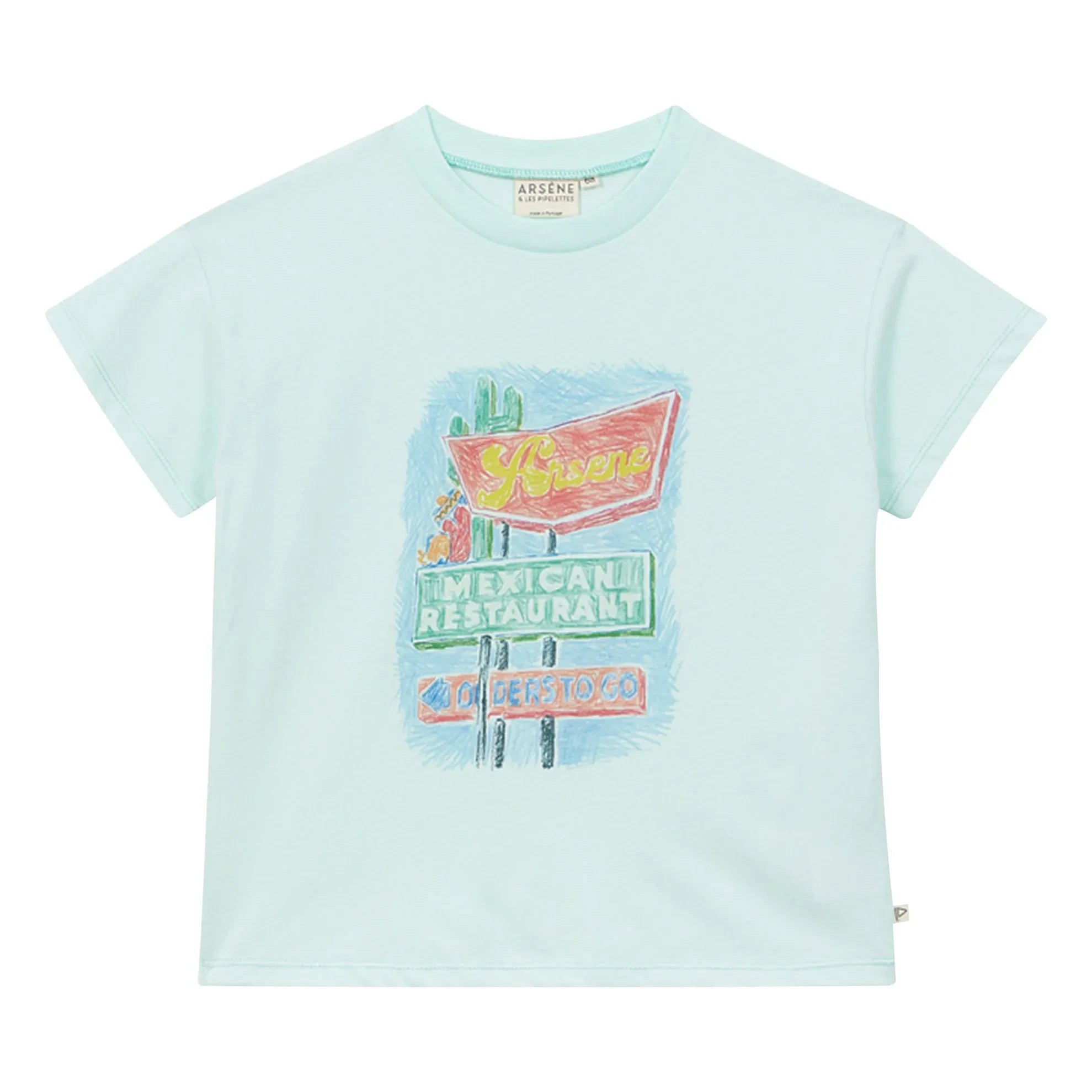 Arsène et Les Pipelettes – Mexiko T-Shirt Bio-Baumwolle | Türkis